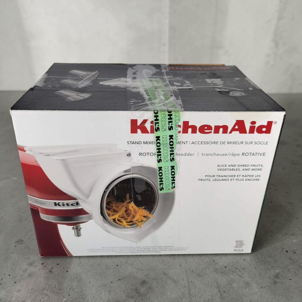 KitchenAid RVSA Rotor Slicer Shredder Stand Mixer Attachment White TESTED